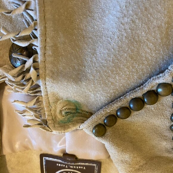 Double D Ranch Western Leather Fringe Jacket - Picture 5 of 9